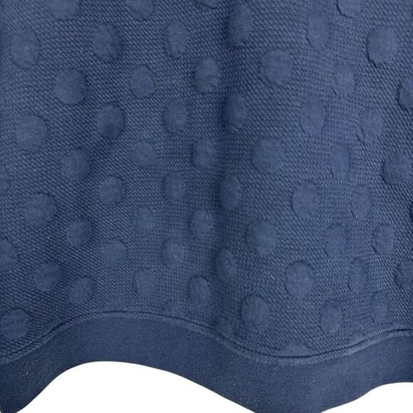 Boden Crewneck Sweatshirt Raised Polka Dots Size 14 Navy Blue - Picture 6 of 7